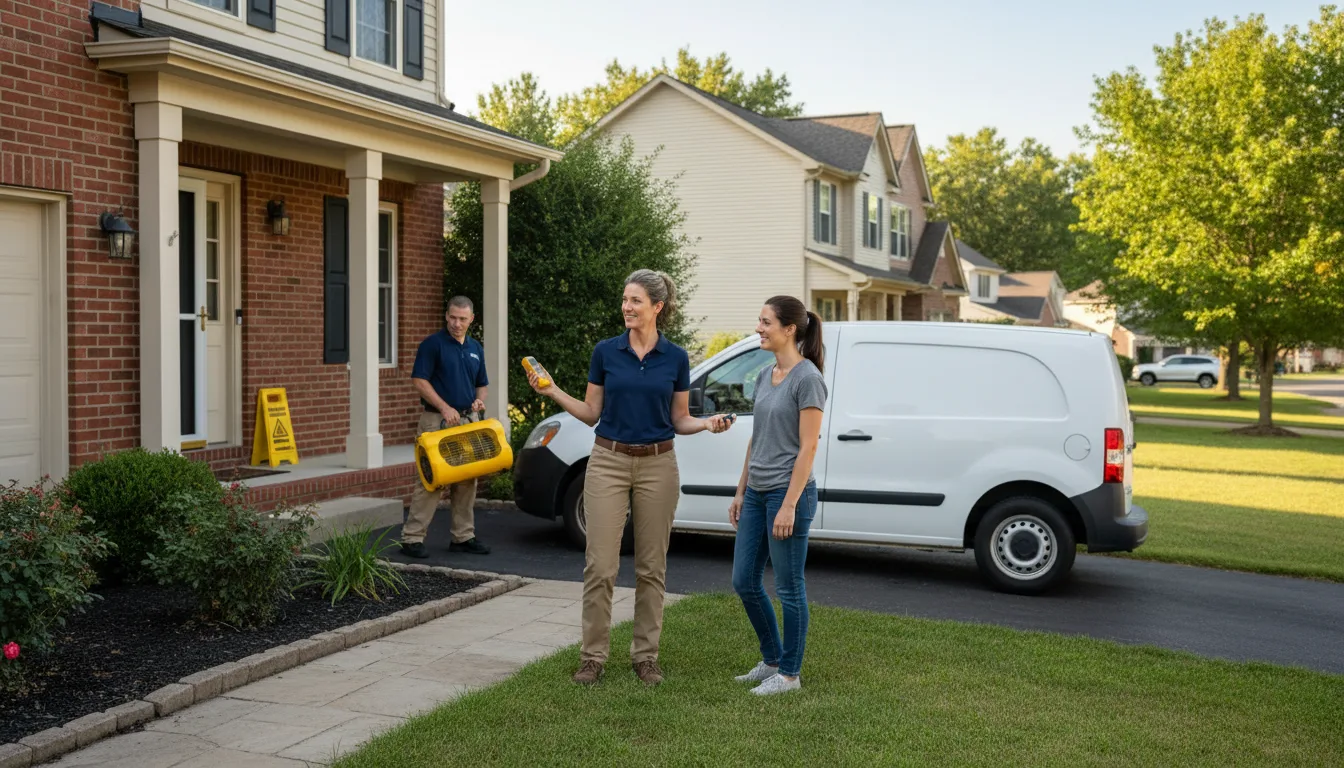 Residential water damage restoration in Champlain, VA